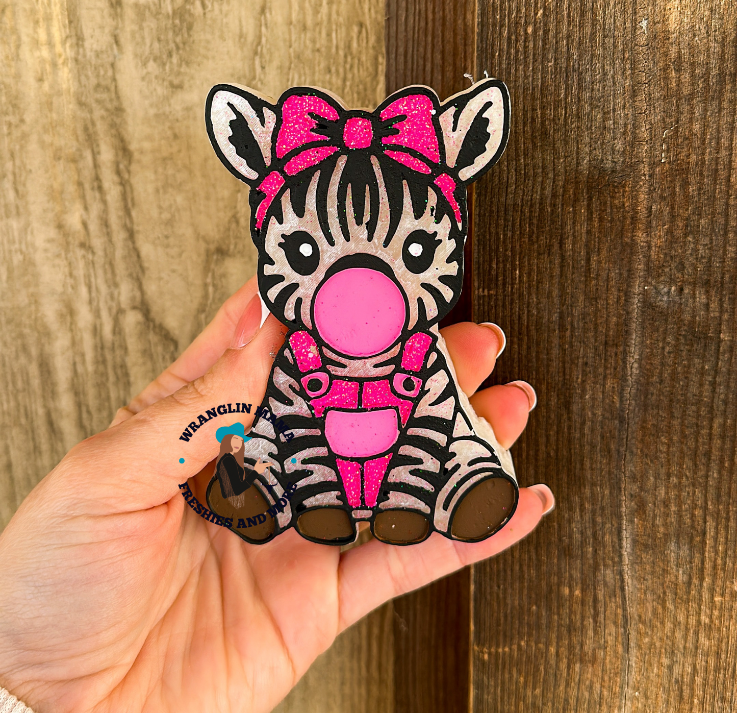 Zebra blowing bubble