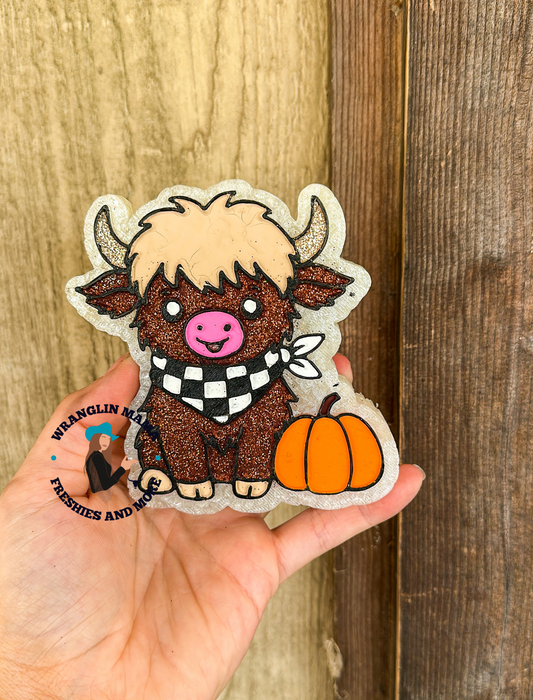 Highland with pumpkin
